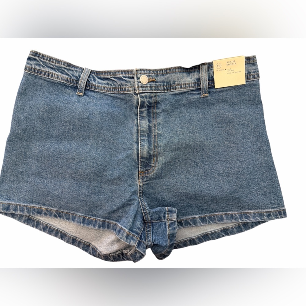 Universal Threads Sailor Classic Blue Denim High Rise Shorts NWT